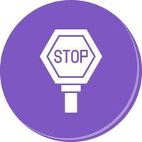 icono de vector de señal de stop