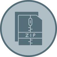 icono de vector de archivo zip