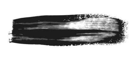 Black brush stroke. Hand drawn ink spot isolated on white background. Vector illustration