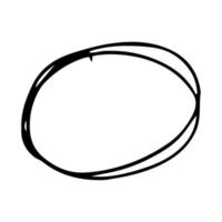 Hand drawn scribble circle. Black doodle round circular design element on white background. Vector illustration