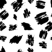 Seamless pattern with hand drawn black circle scribble smear. Abstract grunge texture. Vector illustration