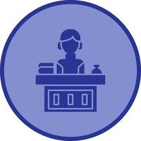 Office Reception Vector Icon