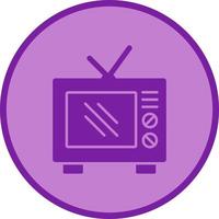 viejo, tv, vector, icono vector