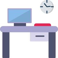 icono de vector de mesa de oficina