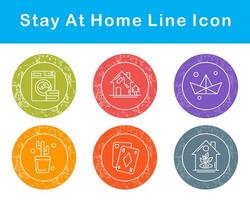 Stay At Home Vector Icon Set