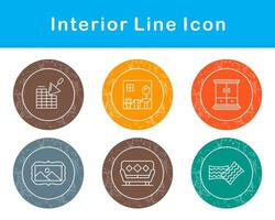 interior vector icono conjunto