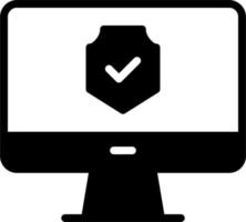 Monitor Encrypted Vector Icon