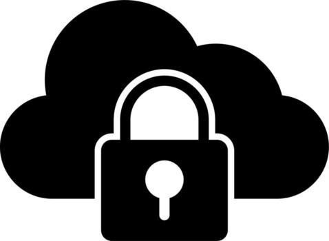 Cloud Encryption Vector Icon