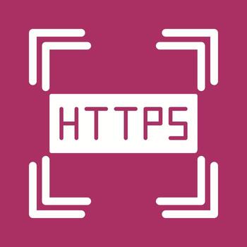 icono de glifo https vector