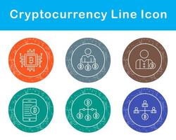 bitcoin y criptomoneda vector icono conjunto