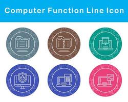 computadora función vector icono conjunto