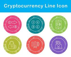 bitcoin y criptomoneda vector icono conjunto