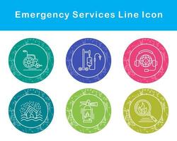 emergencia servicios vector icono conjunto