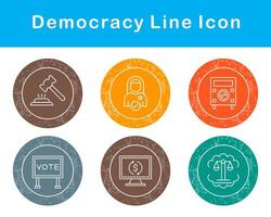 democracia vector icono conjunto