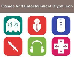 Games And Entertainment Vector Icon Set