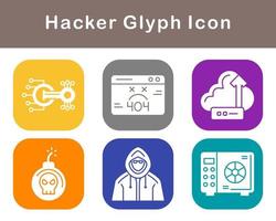 conjunto de iconos de vector de hacker