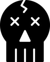 icono de vector de calavera