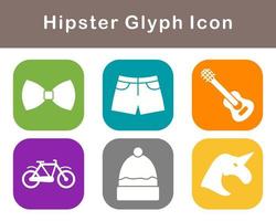 hipster vector icono conjunto