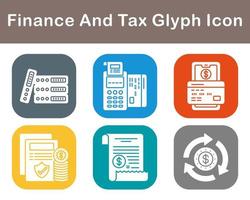 Finance And Tax Vector Icon Set