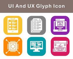 ui y ux vector icono conjunto