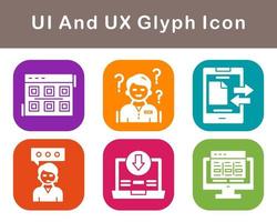 ui y ux vector icono conjunto