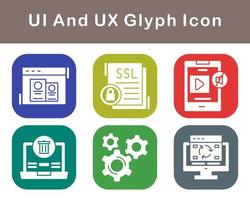 ui y ux vector icono conjunto