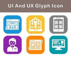 ui y ux vector icono conjunto