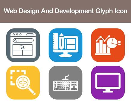 Web Design And Development Vector Icon Set