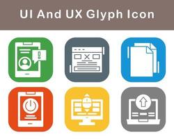 ui y ux vector icono conjunto