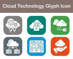 Cloud Technology Vector Icon Set