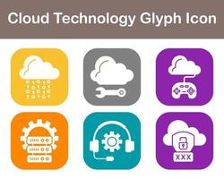 Cloud Technology Vector Icon Set