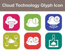 Cloud Technology Vector Icon Set