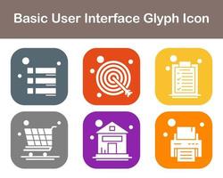 Basic User Interface Vector Icon Set