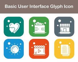 Basic User Interface Vector Icon Set