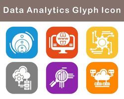 datos analítica vector icono conjunto