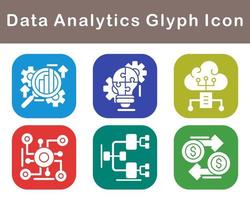 datos analítica vector icono conjunto