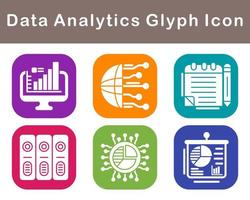 datos analítica vector icono conjunto