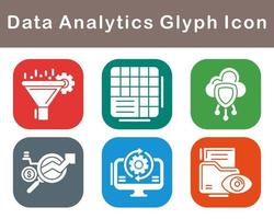 datos analítica vector icono conjunto