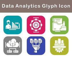 datos analítica vector icono conjunto