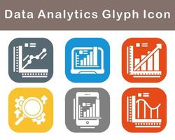 datos analítica vector icono conjunto