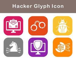 conjunto de iconos de vector de hacker