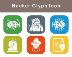 conjunto de iconos de vector de hacker