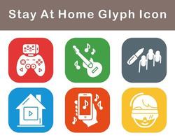 Stay At Home Vector Icon Set