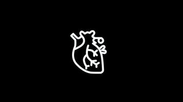 human heart organ Beating icon loop Animation video transparent background with alpha channelhuman heart organ Beating icon loop Animation video transparent background with alpha channel