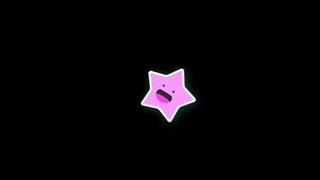 ster emoji icoon lus animatie video transparant achtergrond met alpha kanaal