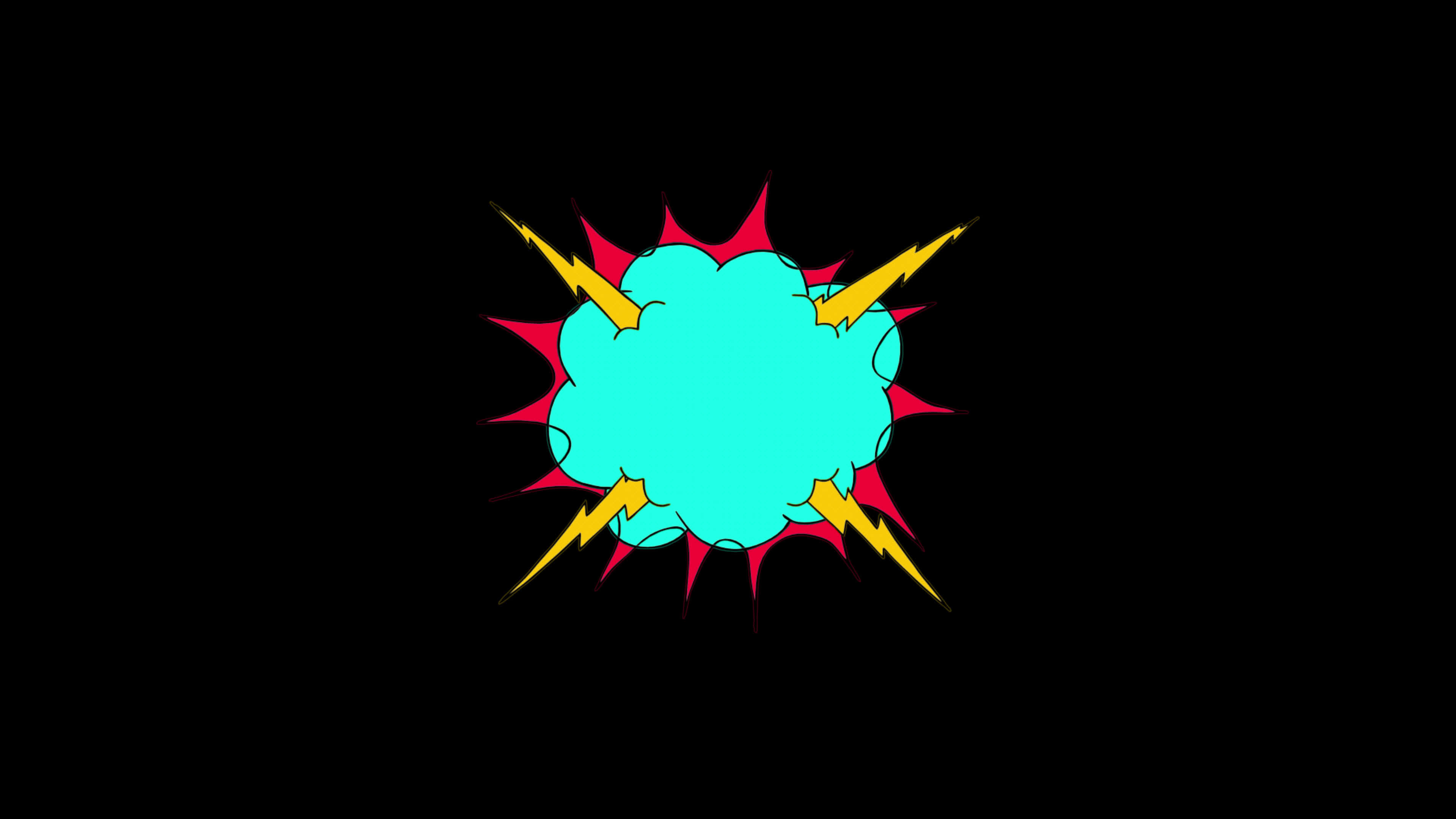 Comic explosion or Burst loop Animation video transparent background
