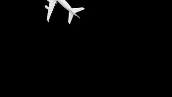 Airplane icon loop Animation video transparent background with alpha channel