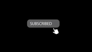Subscribe, Reminder and Like Button animation motion graphics video transparent background with alpha channel