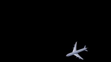 avião ícone ciclo animação vídeo transparente fundo com alfa canal video