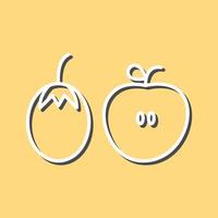 Fruits and Vegetables Line Icon vector